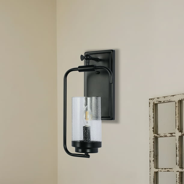 Industrial Wall Sconces Clear Glass Wall Mount Sconce,Wall Lamp for Living Room Bedroom Hallway