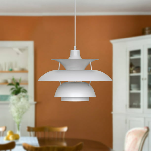 Creative Lampshade Pendant Light, Contemporary Modern Close to Ceiling Light Flush Mount Fixture 19.68" Wide for House Bedroom Hallway Living Room Dining Kitchen