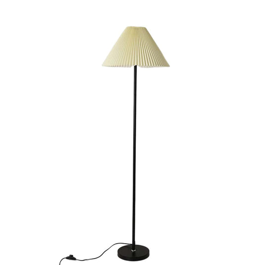 Floor Lamp Simple Design, Modern Floor Lamp with Shade, Tall Lamps for Living Room Bedroom Office Dining Room Kitchen, Black Pole Lamp with Foot Switch(Without Bulb)