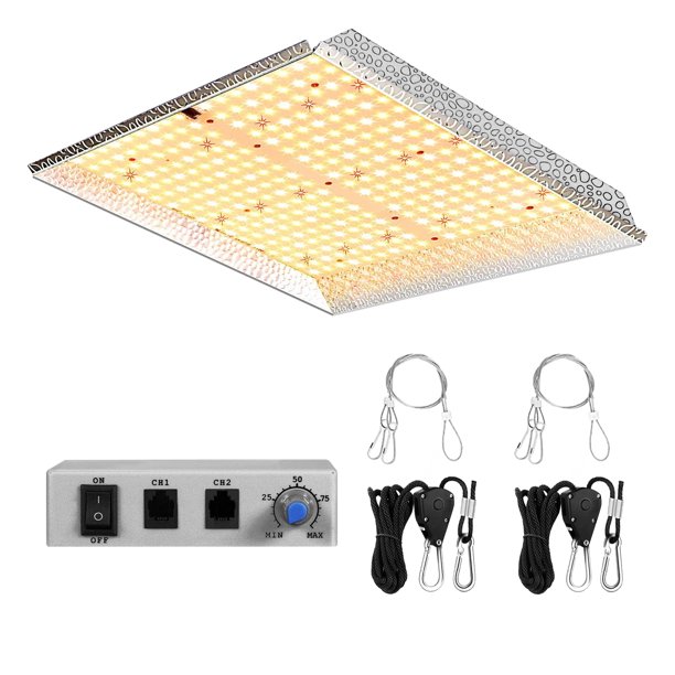 1000W LED Grow Light Full Spectrum Sunlike Hydroponics Diammable Brightness Dimming Daisy Chain Noise-free for Indoor Plants Veg Flower All Stage Hydroponics Greenhouse