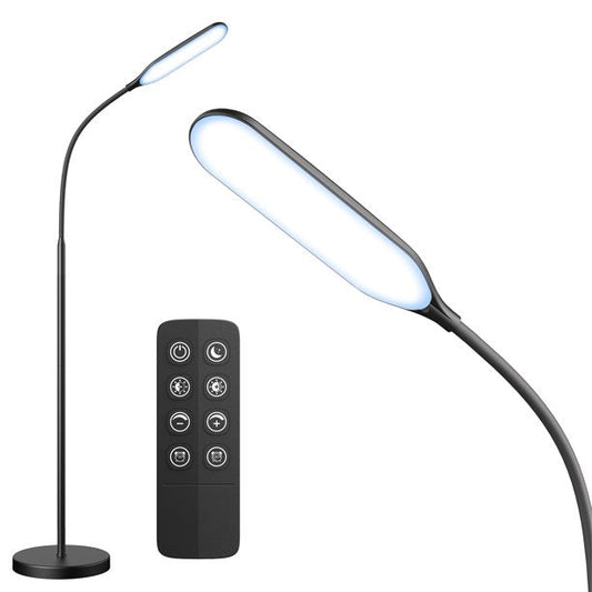 68" LED Floor Lamp, Remote and Touch Control, 5 Brightness Level and 5 Color Temperature, Adjustable Standing Reading Lamp for Living Room Bedroom Office