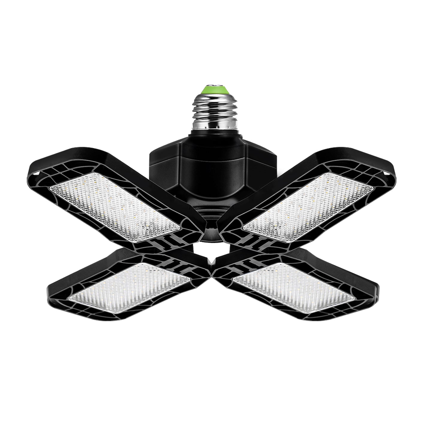 80W LED Garage Light, IP65 Waterproof Deformable LED Adjustable Light, 10000lm Super Bright, Three-Leaf Ceiling light