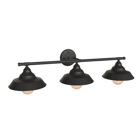 YANXUN 3 Light Wall Vanity Light Fixture, Farmhouse Bathroom Lights,Bathroom Vanity Light,Dark Black