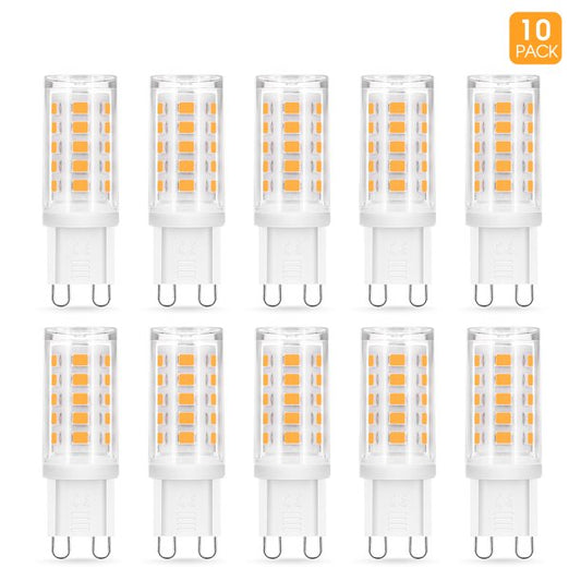 YANSUN G9 LED Light Bulbs, 4W (40W Halogen Equivalent), 400LM, 360 Degree View Angle, Warm White (3000K), G9 Base, G9 Bulbs for Chandelier,Pack of 10/15