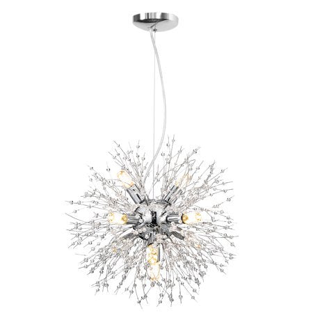 Firework Pendant Ceiling Light Lamp Dandelion Chandelier Home Decor 8 Lights for Dining Room, Bedroom, Living Room (With G9 LED Bulbs)