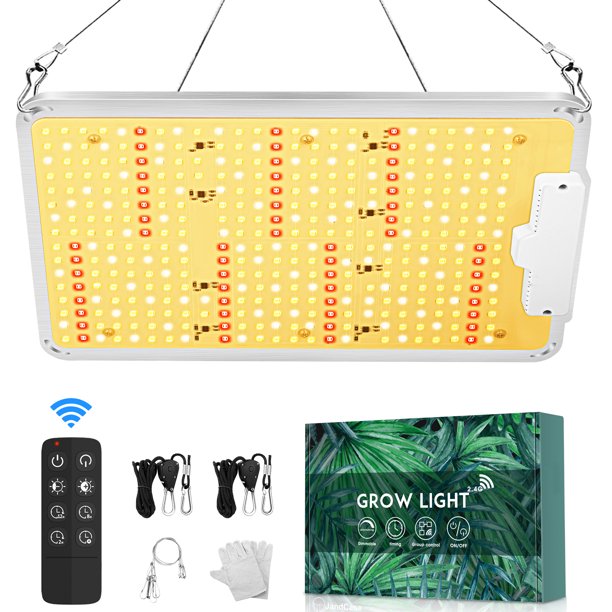 LED Grow Light, 120 Watt Full Spectrum Plant Grow Lamp, 3x3 ft, Timing Dimmable, Grow Light for Indoor Plants, Hydroponic, Veg, Seedling, Remote Control